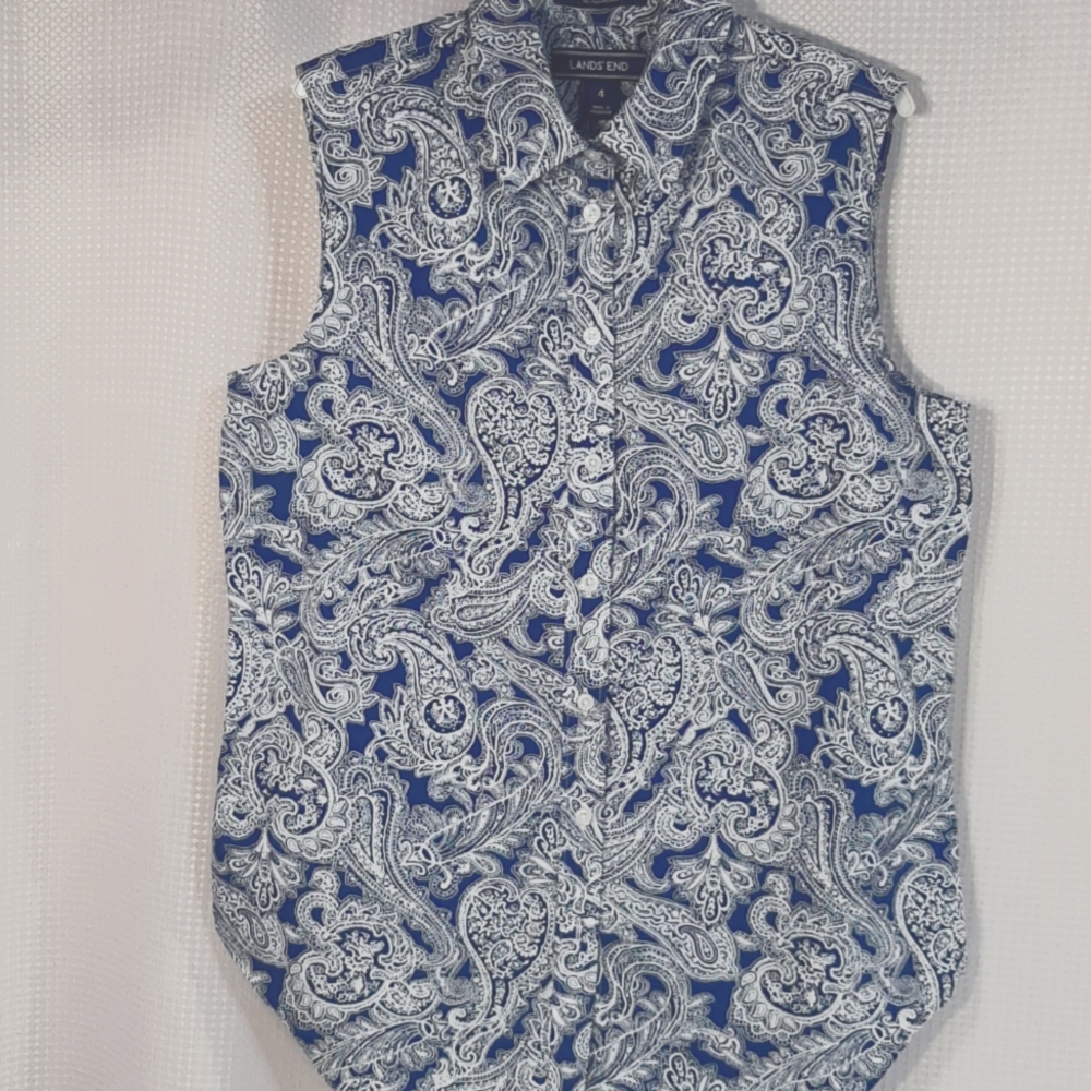 Lands' End Supima Sleeveless Top, XS Sz4